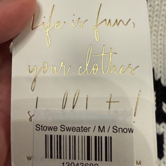 NWT Show Me Your Mumu Stowe Sweater Snowflake size M chunky heavy - Picture 9 of 12
